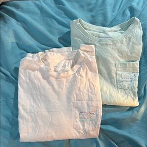 Vineyard Vines White and Light Blue T-Shirts